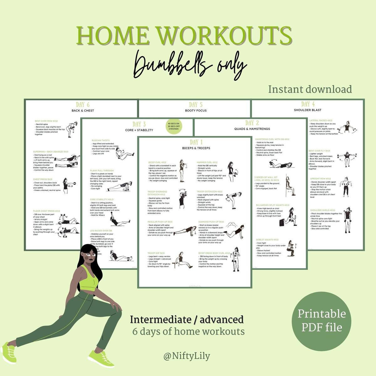 46 Printable Exercise Charts 100 Free TemplateLab