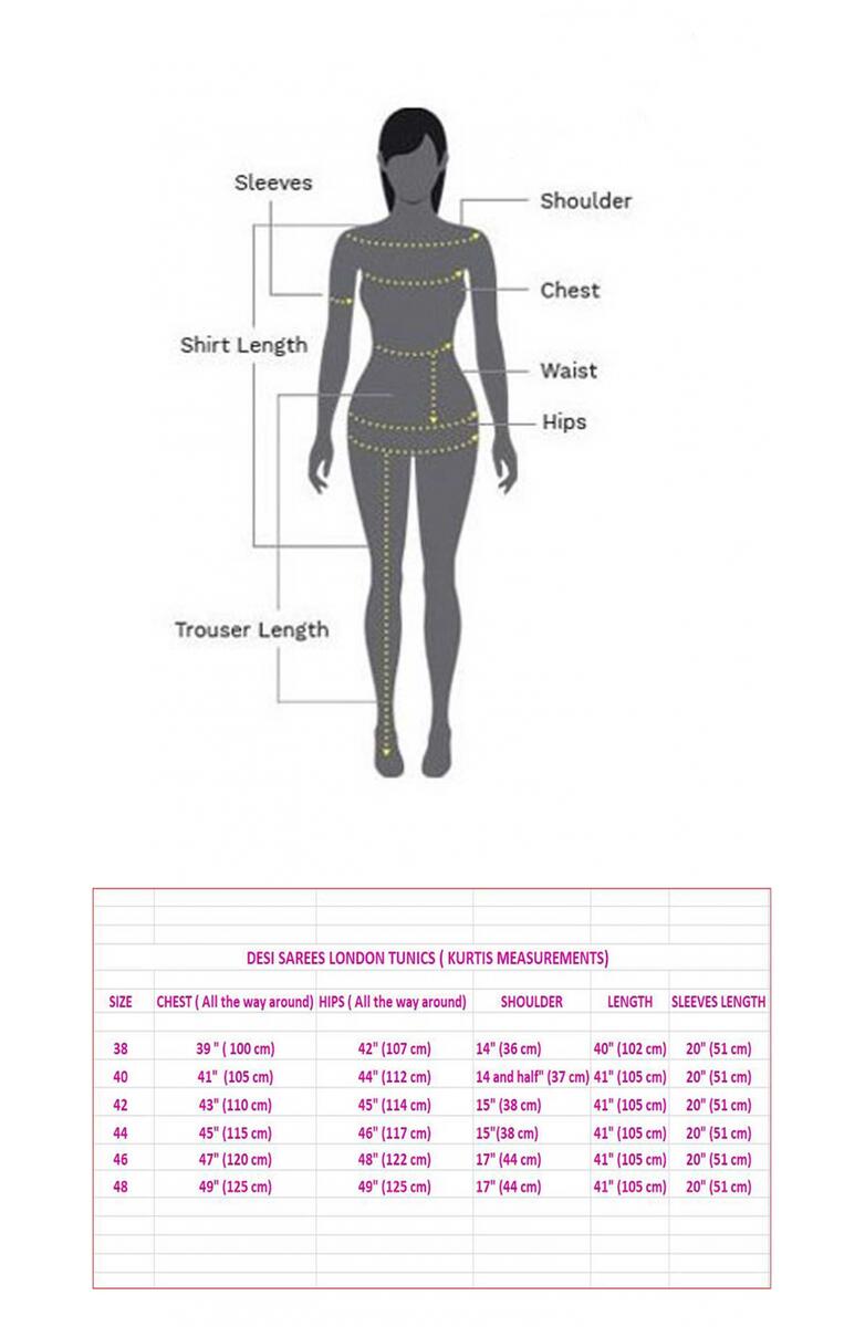 Women Tunic Bollywood Party Wear Occasion Thread Work Kurti Top 7026 Women Tunic Bollywood Party Wear Occasion Thread Work Kurti Top 7026